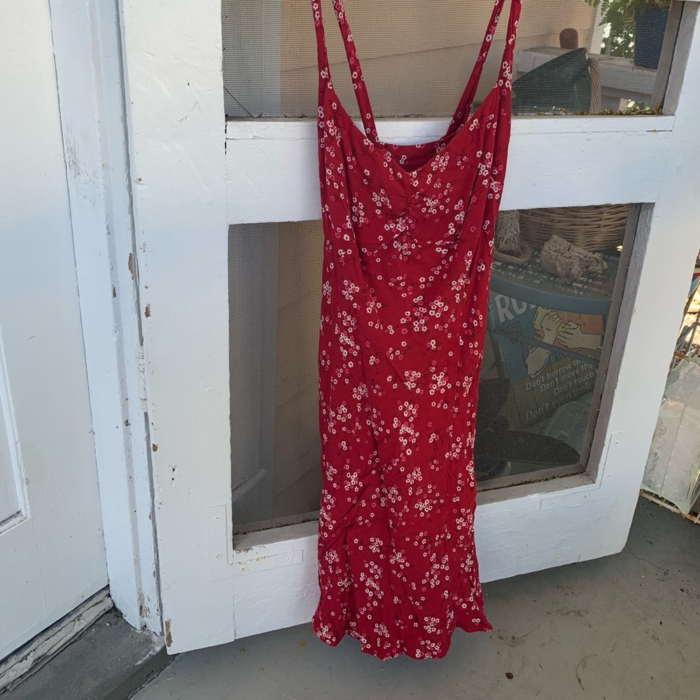 Loft crossbody strap floral dress